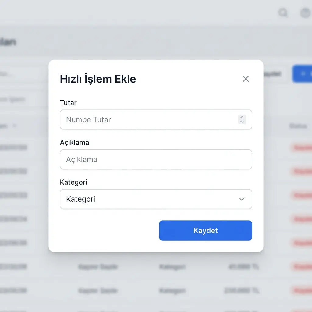 Hızlı İşlem Girişi