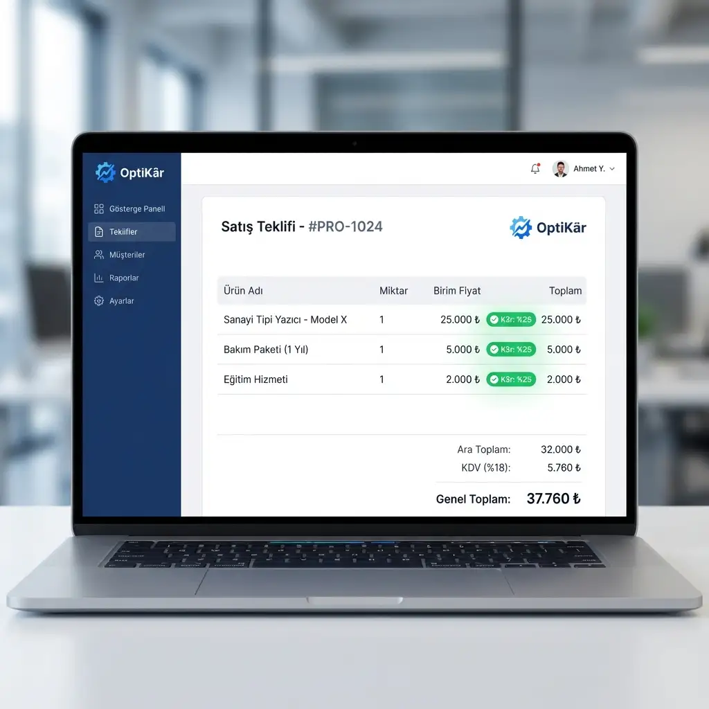 Anlık Kârlılık Takibi Ekranı