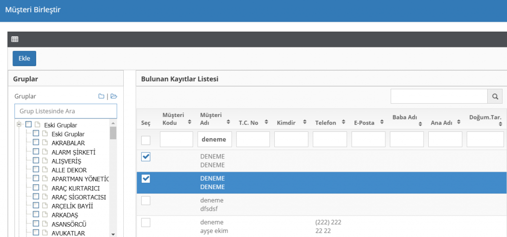 Müşteri Birleştirme Nasıl Yapılır?